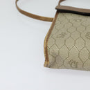 Christian Dior Honeycomb Canvas Shoulder Bag PVC Beige Auth BA3448-9
