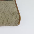 Christian Dior Honeycomb Canvas Shoulder Bag PVC Beige Auth BA3448-16
