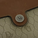 Christian Dior Honeycomb Canvas Shoulder Bag PVC Beige Auth BA3448-17