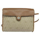 Christian Dior Honeycomb Canvas Shoulder Bag PVC Beige Auth BA3448-13
