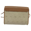 Christian Dior Honeycomb Canvas Shoulder Bag PVC Beige Auth BA3448-2