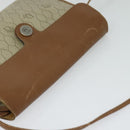 Christian Dior Honeycomb Canvas Shoulder Bag PVC Beige Auth BA3448-6