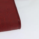 Christian Dior Trotter Canvas Shoulder Bag Red Gold Auth BA3450-16