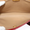 Christian Dior Trotter Canvas Shoulder Bag Red Gold Auth BA3450-11