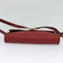 Christian Dior Trotter Canvas Shoulder Bag Red Gold Auth BA3450-5