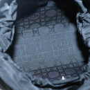 Christian Dior Maris Pearl Hand Bag Nylon Black Silver Auth BA3451-10