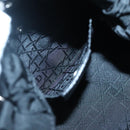 Christian Dior Maris Pearl Hand Bag Nylon Black Silver Auth BA3451-11