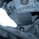 Christian Dior Maris Pearl Hand Bag Nylon Black Silver Auth BA3451-12