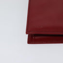 Christian Dior Chain Shoulder Bag Leather Red Gold Auth BA3452-12