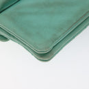 CHANEL Choco Bar Clutch Bag Lamb Skin Peppermint CC Auth BA3453-13