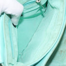 CHANEL Choco Bar Clutch Bag Lamb Skin Peppermint CC Auth BA3453-17