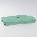 CHANEL Choco Bar Clutch Bag Lamb Skin Peppermint CC Auth BA3453-6