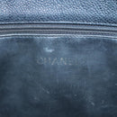 CHANEL COCO Mark Tote Bag Caviar Skin Black Gold CC Auth BA3454-10