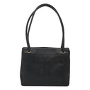 CHANEL COCO Mark Tote Bag Caviar Skin Black Gold CC Auth BA3454-2