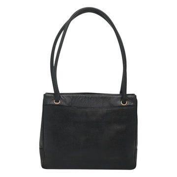 CHANEL COCO Mark Tote Bag Caviar Skin Black Gold CC Auth BA3454 - 0