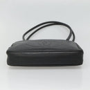 CHANEL COCO Mark Tote Bag Caviar Skin Black Gold CC Auth BA3454-5