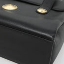 MCM Hand Bag Leather Black Gold Auth BA3459-9