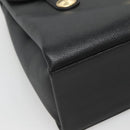 MCM Hand Bag Leather Black Gold Auth BA3459-14