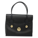 MCM Hand Bag Leather Black Gold Auth BA3459-13