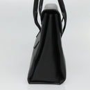 MCM Hand Bag Leather Black Gold Auth BA3459-3