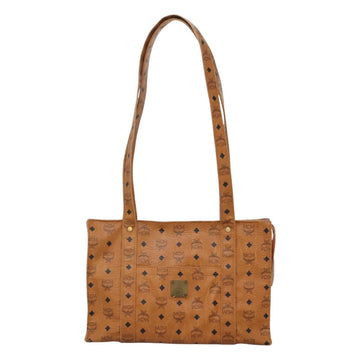 MCM Logogram Vicetos Tote Bag PVC Leather Brown Gold Auth BA3460 - 0