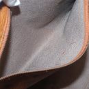 MCM Logogram Vicetos Tote Bag PVC Leather Brown Gold Auth BA3460-21