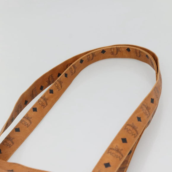 MCM Logogram Vicetos Tote Bag PVC Leather Brown Gold Auth BA3460