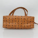 MCM Logogram Vicetos Tote Bag PVC Leather Brown Gold Auth BA3460-9