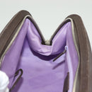 BVLGARI Logo Mania Tote Bag Canvas Leather Beige Silver Auth BA3461-19