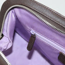 BVLGARI Logo Mania Tote Bag Canvas Leather Beige Silver Auth BA3461-20