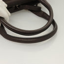 BVLGARI Logo Mania Tote Bag Canvas Leather Beige Silver Auth BA3461-7