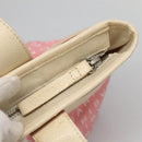 BVLGARI Logo Mania Tote Bag Canvas Pink Silver Auth BA3462-10