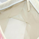 BVLGARI Logo Mania Tote Bag Canvas Pink Silver Auth BA3462-18