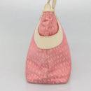 BVLGARI Logo Mania Tote Bag Canvas Pink Silver Auth BA3462-3