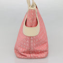 BVLGARI Logo Mania Tote Bag Canvas Pink Silver Auth BA3462-4