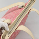 BVLGARI Logo Mania Tote Bag Canvas Pink Silver Auth BA3462-6