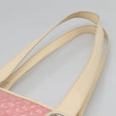 BVLGARI Logo Mania Tote Bag Canvas Pink Silver Auth BA3462-8