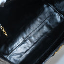 Salvatore Ferragamo Vala Tote Bag Leather Embossed Black Gold Auth BA3465-10