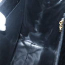 Salvatore Ferragamo Vala Tote Bag Leather Embossed Black Gold Auth BA3465-18