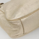 Salvatore Ferragamo Gancini Bag Leather Champagne Gold Gold Auth BA3466V-16