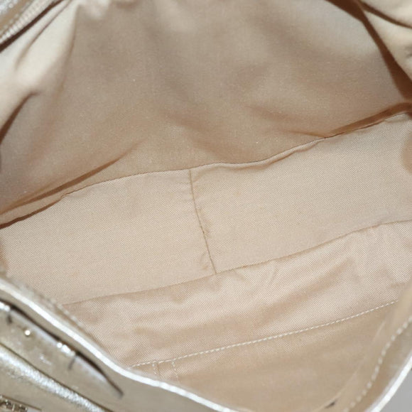 Salvatore Ferragamo Gancini Bag Leather Champagne Gold Gold Auth BA3466V