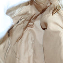 Salvatore Ferragamo Gancini Bag Leather Champagne Gold Gold Auth BA3466V-18