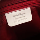 Salvatore Ferragamo Gancini Tote Bag Canvas Leather Pink Silver Auth BA3467-12