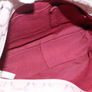 Salvatore Ferragamo Gancini Tote Bag Canvas Leather Pink Silver Auth BA3467-11