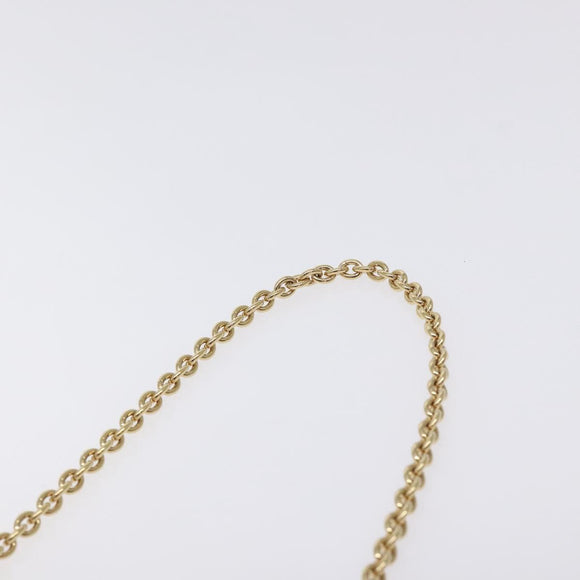 Salvatore Ferragamo Chain Vala Shoulder Bag Enamel Orange Gold Auth BA3468