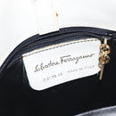 Salvatore Ferragamo Shoulder Bag Leather White Gold Auth BA3469-12