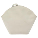 Salvatore Ferragamo Shoulder Bag Leather White Gold Auth BA3469-2