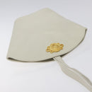 Salvatore Ferragamo Shoulder Bag Leather White Gold Auth BA3469-6