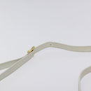 Salvatore Ferragamo Shoulder Bag Leather White Gold Auth BA3469-8