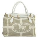 FENDI Celeria Tote Bag Coated Canvas Beige Gold Auth BA3471-1